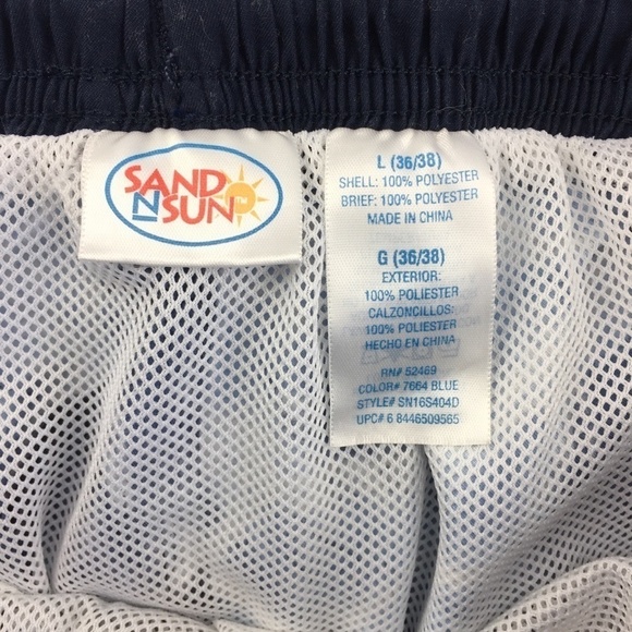Sand n Sun Swim Trunks Cargo Shorts Lrg - Picture 6 of 7